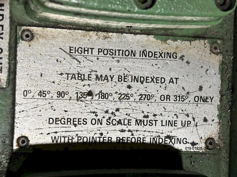 36" X 48" GIDDINGS &amp; LEWIS AIR LIFT ROTARY TABLE: STOCK #23587