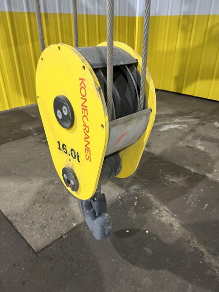 17.5 TON (2014) KONE-CRANES MODEL #CXT60410160P75GGN0S SINGLE GIRDER OVERHEAD CRANE HOIST &amp; TROLLEY: STOCK #18634