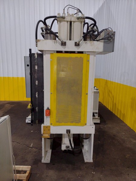 200 TON AMD 4-POST TIE-ROD FRAME HEAVY DUTY HYDRAULIC PRESS &amp; MULTI-PRESSURE HYDRAULIC UNIT: STOCK #19452