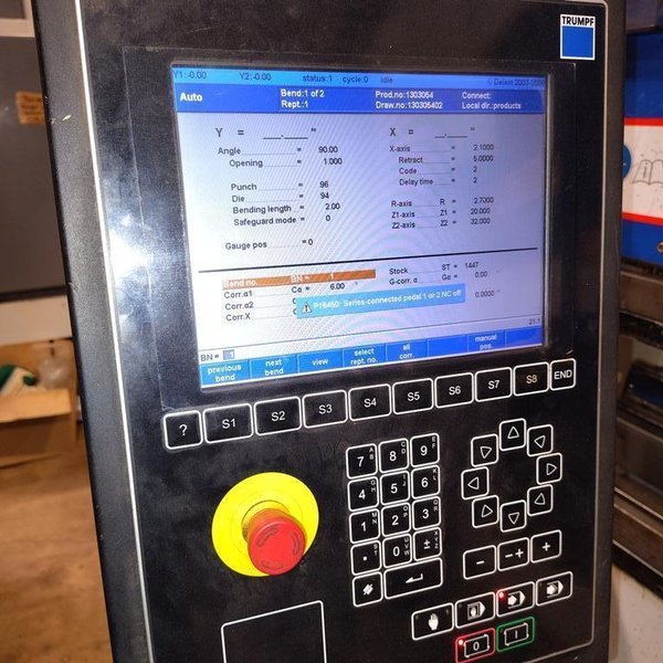 70 Ton x 80" TRUMPF TruBend CNC Hydraulic Press Brake, Model 3066