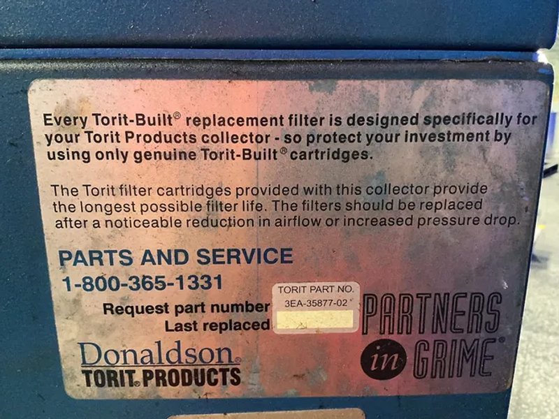 Donaldson Torit Dryflo  3 Hp  Mist Collector  - Dmc-c