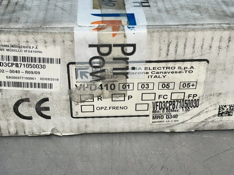 Prima Electro Servo Drive - Vfd3cpb71050030