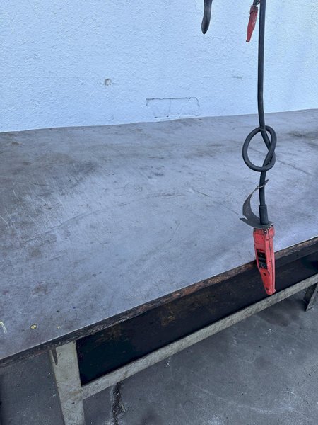 12' SHOP MADE CRANE SYSTEM WITH (2) 1 TON CM ELECTRIC HOIST: STOCK #77843