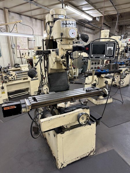 3 HP SANTEC RB-10 PROTO TRAK MX2 CNC VERTICAL MILL. STOCK # 0641523
