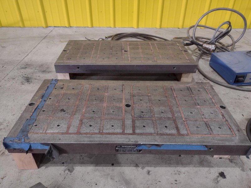 14" x 29" TECNOMAGNETE MODEL #QX408UMK6 MAGNETIC SURFACE CHUCK &amp; CONTROLS: STOCK #20552