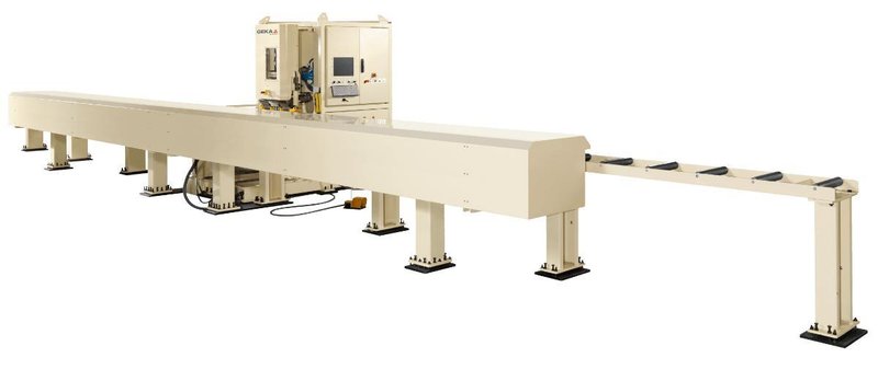 NEW GEKA PAXY X PLUS CNC LINE FOR PUNCHING, MARKING AND DRILLING LONG LENGTH PLATES