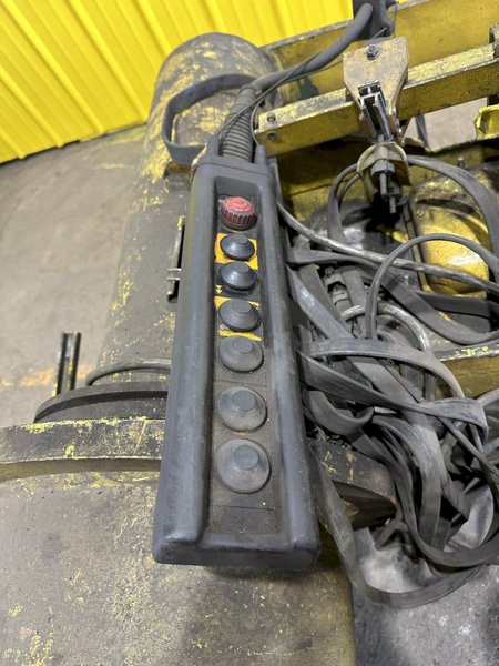 1.7 TON (3200 LBS) X 10' DEMAG WALL MOUNTED POWERED JIB CRANE &amp; CABLE HOIST: STOCK #19119