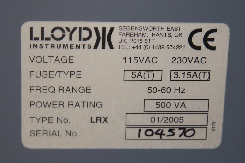 (1) Used Chatillon Model LRX 2.5 kN Universal Testing System Tensile Strength Tester