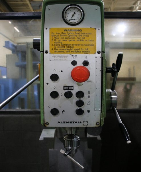 ALZMETALL MODEL #AB SINGLE SPINDLE DRILL WITH POWER FEED: YOBRO #26411