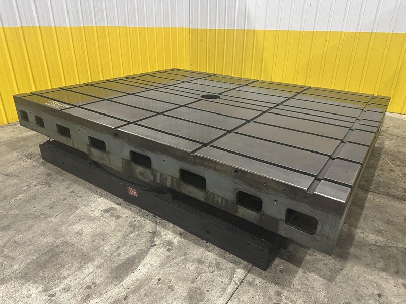 96" X 120" GIDDINGS &amp; LEWIS T SLOT POWERED AIR LIFT ROTARY TABLE: STOCK #22066