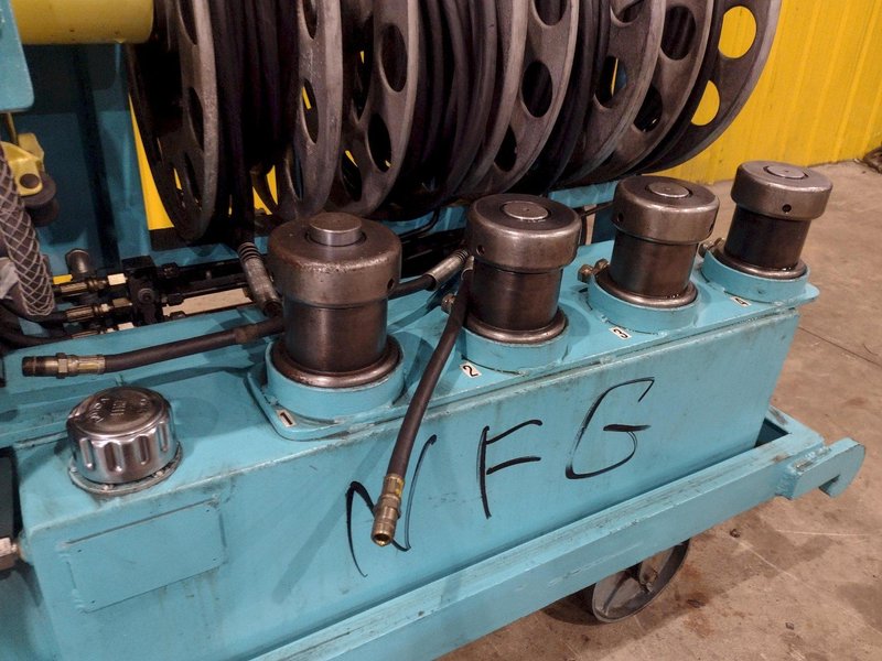 40 TON MODERN HYDRAULICS 4 CYLINDER PORTABLE HYDRAULIC DIE SETTING &amp; SEPARATING SYSTEM: STOCK #23774