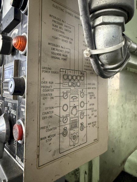 630 TON AIDA MODEL #K-630 KNUCKLE JOINT PRESS, 25-40 SPM, NEW 1991: YOBRO #25820