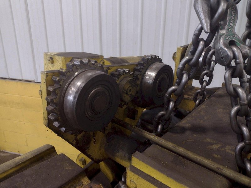 2000 LBS X 36' LIFT ACCO WRIGHT POWERED CABLE HOIST WITH POWERED TROLLEY : STOCK #14984