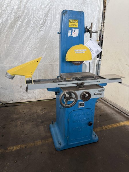 6" X 18" PARKER MAJESTIC NO. 2 HANDFEED SURFACE GRINDER w/ KIN JUNG " PERMANENT MAGNETIC CHUCK. STOCK #0310323.