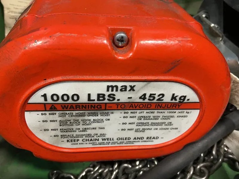 Columbus Mckinnon Corporation 1000 Lbs Electric Chain Hoist - Shopstar