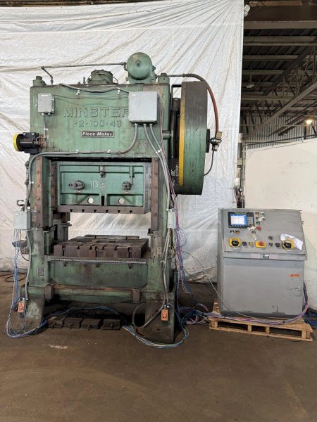 100 TON MINSTER P2-100-48 PIECE MAKER STRAIGHT SIDE HIGH SPEED PRESS: YOBRO #25114
