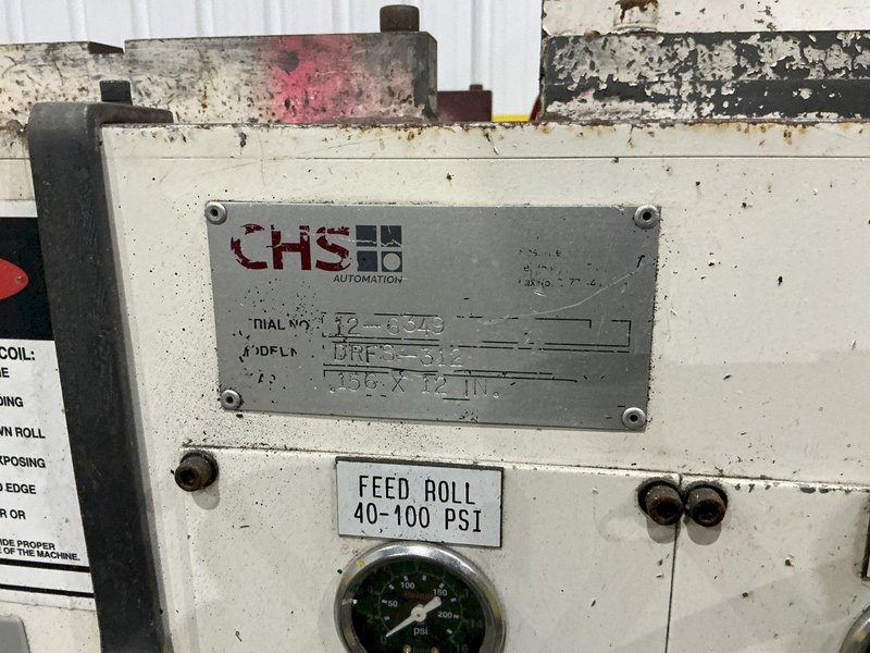 12" WIDE x .156" CHS MODEL #PTS-300-7-12 7 ROLL COIL STRAIGHTENER - PULL THROUGH: YOBRO #24164
