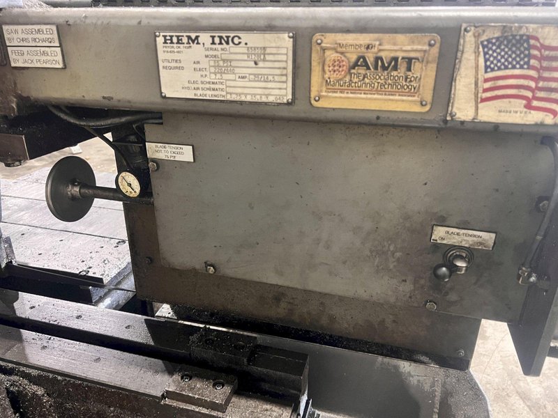 16" X 20" HEM MODEL #H120LA FULLY AUTOMATIC HORIZONTAL BANDSAW, WITH NESTING: STOCK #21753