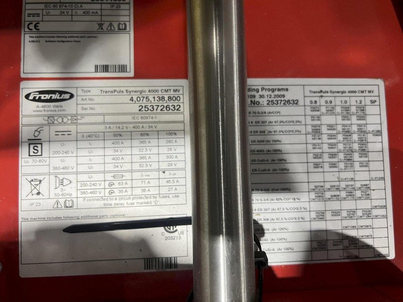 FRONIUS TRANSPULS AUTOMATED WELDING SYSTEM WITH AMET XM CONTROLS, NEW ON SKID: STOCK #23303
