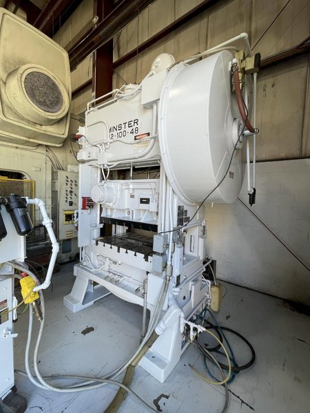 100 ton Minster P2-100-48 Piece-Maker Used Mechanical Metal Stamping Press For Sale, Year 1975