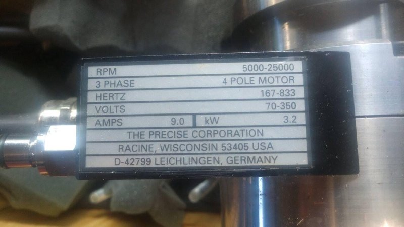 PRECISE MODEL PKZ-25 HIGH SPEED SPINDLE UNIT: STOCK #15318