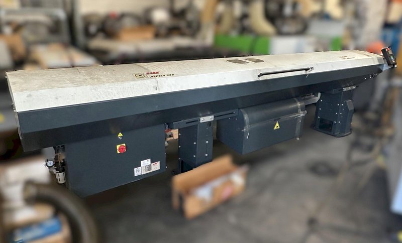 STAR SR-32JII Type B Swiss CNC Lathe 2019 w/ Turning Tool with 6 Stations, Back Side facing Operator 5 Stations Live, Back Side Sub Spindle Tools 8 Stations (4 /4 stacked on top of each other all live) (The Y Axis), Parts Conveyor, LNS Alpha 538 Magazine Bar Loader, Fire Suppression System. Ran oil.