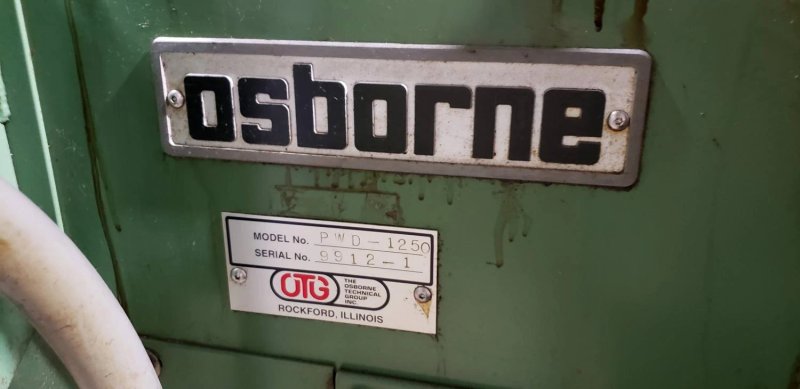 50 Gallon PWD-1250 Osborne Inline Parts Washer