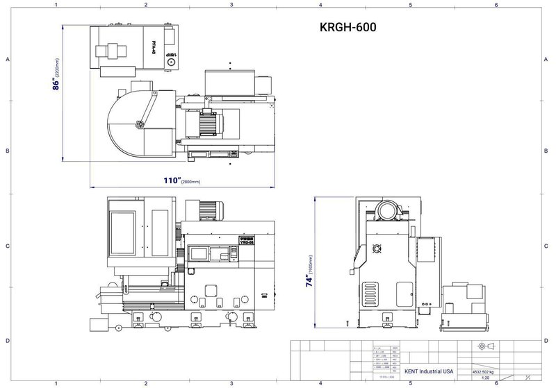 NEW 15.7" KENT USA MODEL KRGH-600 CNC ROTARY SURFACE GRINDER