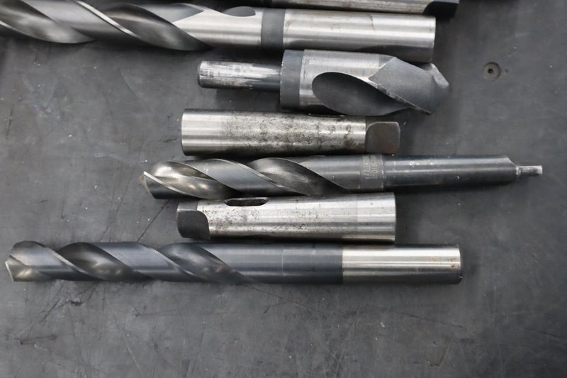 Large Straight Shank and Morse Tpaer Drills, Morse Taper Adapters- Auction Item