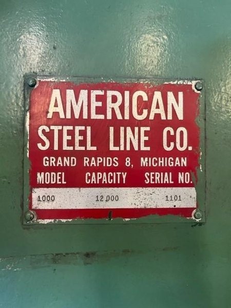 12,000# X 36" MOTORIZED AMERICAN STEEL LINE UNCOILER STOCK#3713