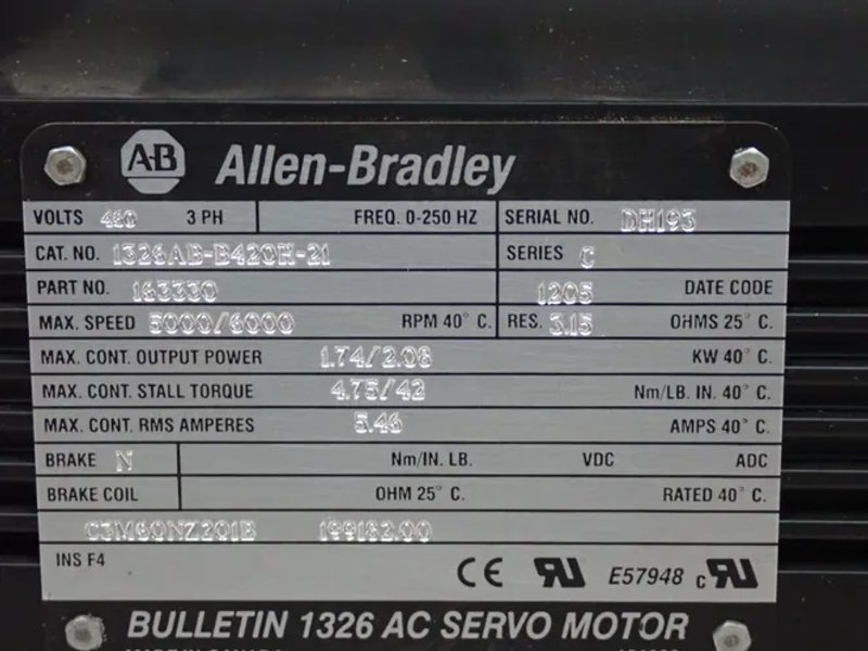 Allen Bradley  Motor  - 1326ab-b420h-21