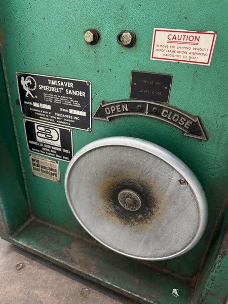 36" TIMESAVER 337M-1 DRY BELT GRINDER/SANDER. STOCK # 0903824.