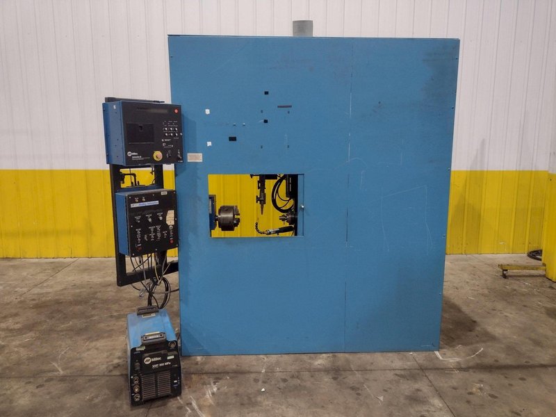 12" ITW WELDING AUTOMATION LATHE, WITH MILLER WELD CONTROLLER &amp; MILLER XMT 304 SERIES ARC WELDER: YOBRO #24402