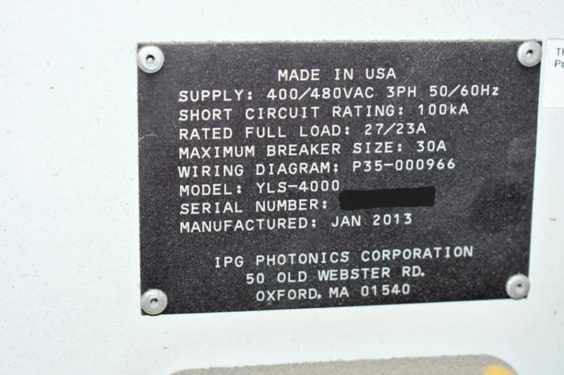USED 6' X 12' CINCINNATI MODEL CL-940 4,000 WATT CNC FIBER LASER CUTTING SYSTEM