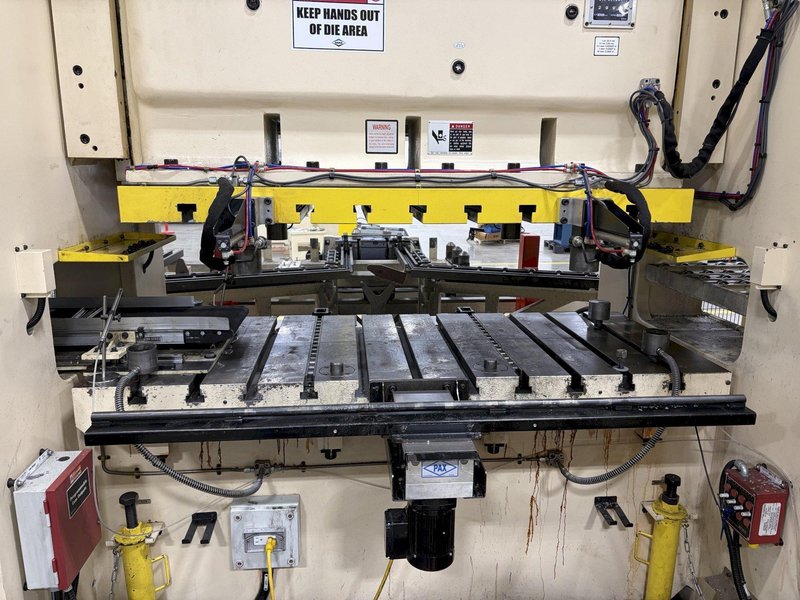 176 Ton Seyi Model SNS2-176 Straight Side Double Crank Press.New (2022) , 5.12" Str, 40-85 Spm vari, 15.75" Die height,72" x 30" BA, Low hours.