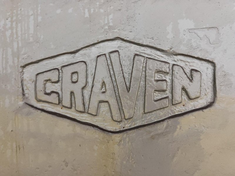 120" SWING CRAVEN HEAVY DUTY FACING T-LATHE: STOCK #21007