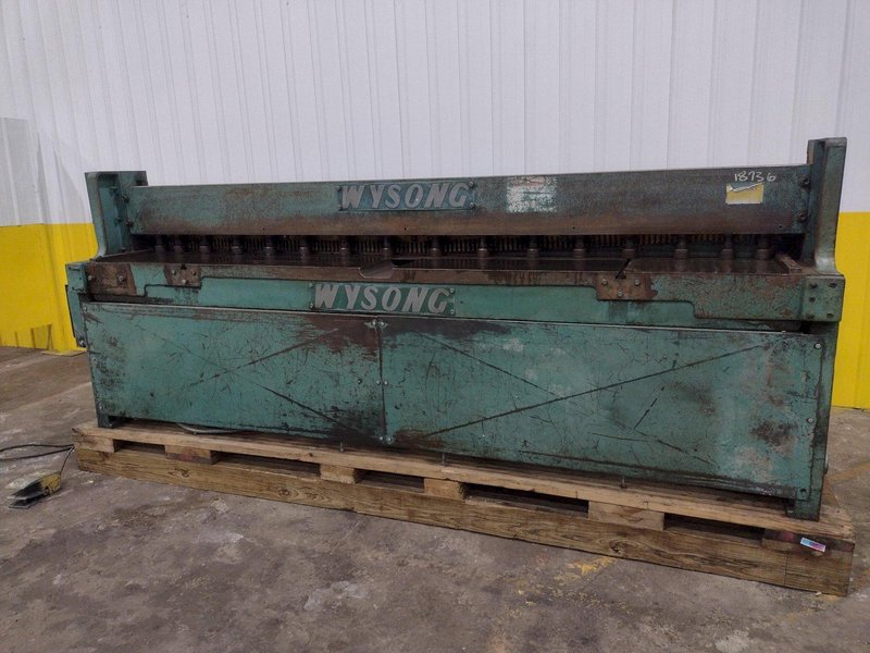 10' X 16 GAUGE WYSONG MODEL #A-120-HD MECHANICAL PNEUMATIC AIR POWER SHEAR: STOCK #18736