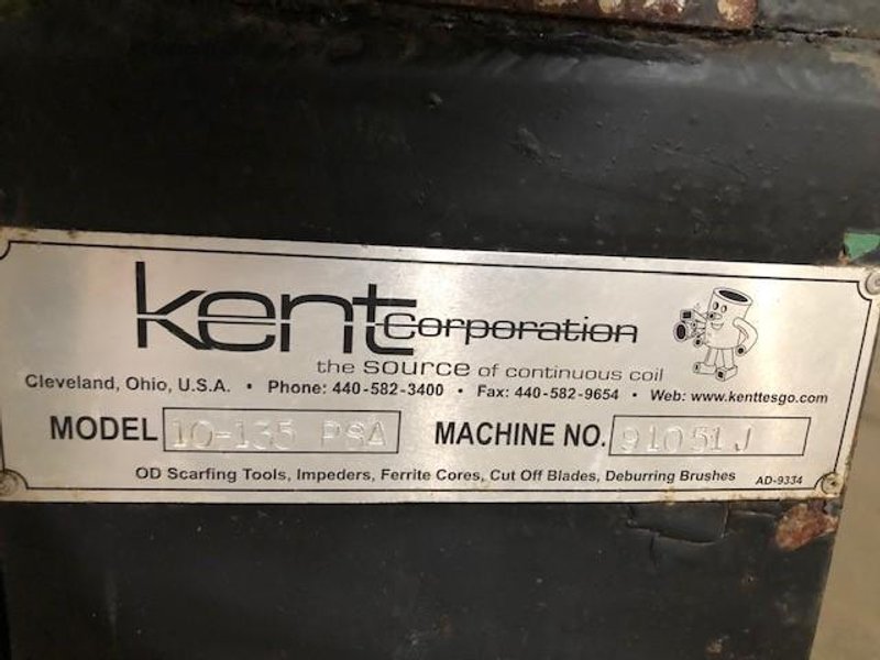 10" X .135" KENT CORPORATION COIL JOINER / SEAM WELDER