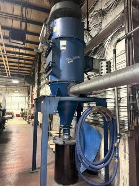 DONALDSON TORIT CYCLONE DUST COLLECTOR WITH DELTA P CONTROL. STOCK # 0980226