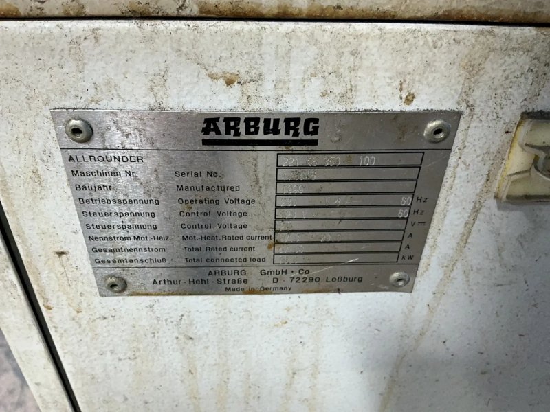Arburg 16 Kw Allrounder Hydraulic Injection Molder - 221 Ks 350-100