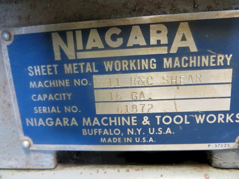 16 Ga. Niagara Ring and Circle Shear, 22" Max. Diameter