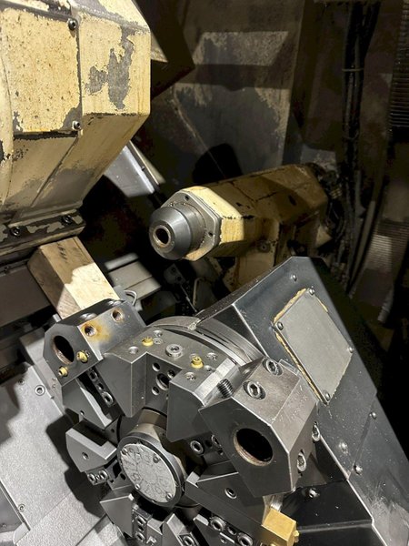 2002 OKUMA IMPACT LU-15 TWIN TURRET CNC LATHE USED
