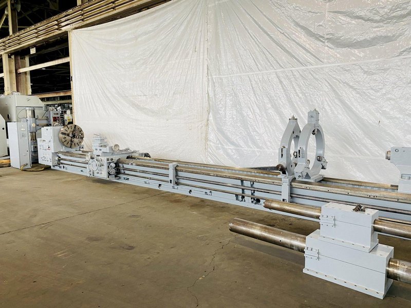 44" X 396" TOS MODEL #SU100 HEAVY DUTY ENGINE LATHE. STOCK # 0848121