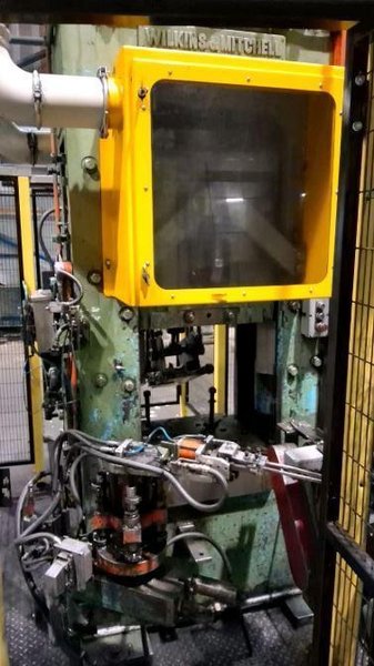 100 TON WILKINS &amp; MITCHELL HOT FORGING PRESS W/ SUB PRESS
