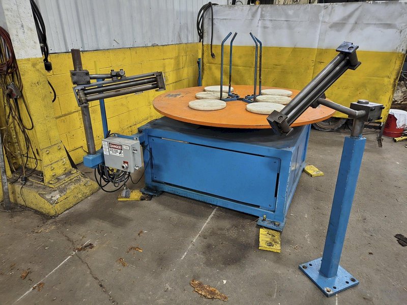 60" AWC HORIZONAL MOTORIZED PALLET WIRE TYPE COIL REEL UNCOILER : YOBRO 26505