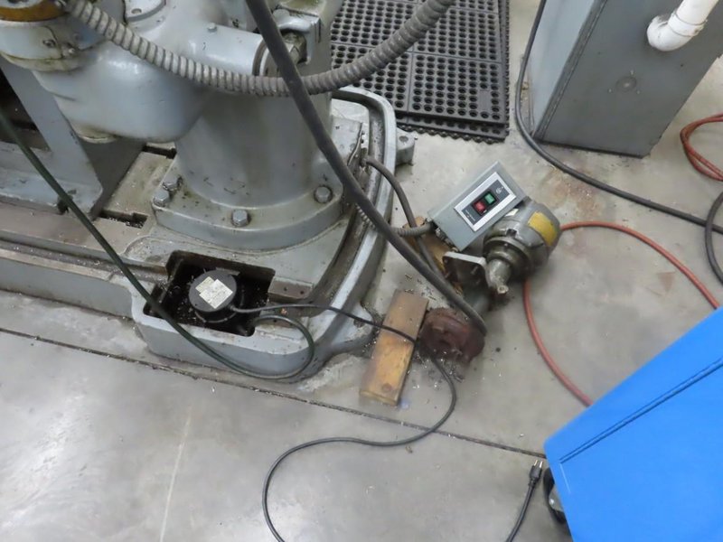 Cincinnati Bickford 4' x 9" Radial Arm Drill, Box Table, Power Elevation, Power Quill Feed, Coolant- Auction Item
