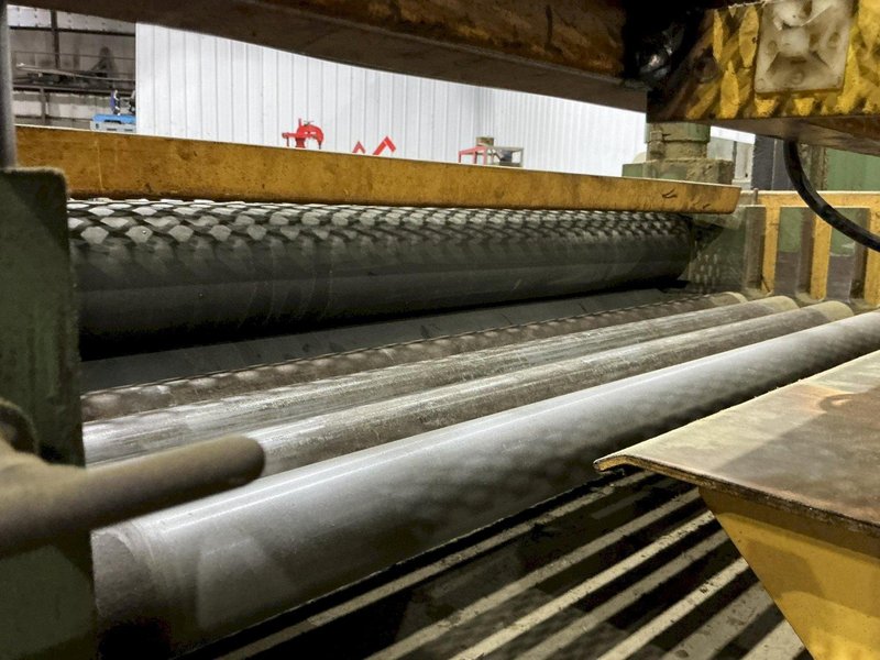 36" WIDE LITTELL VARIABLE SPEED FEEDER / TENSION STAND WITH ENTRY &amp; EXIT PINCH ROLLS: YOBRO #26036