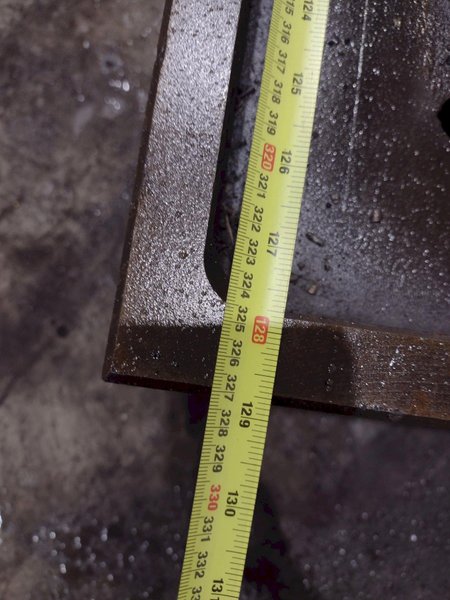 129" X 72" X 14" HIGH T-SLOTTED LAYOUT TABLE / BOLSTER PLATE: STOCK #22373