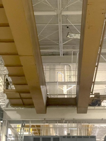 33 TON P&amp;H DOUBLE GIRDER OVERHEAD BRIDGE CRANE. STOCK # 1085726