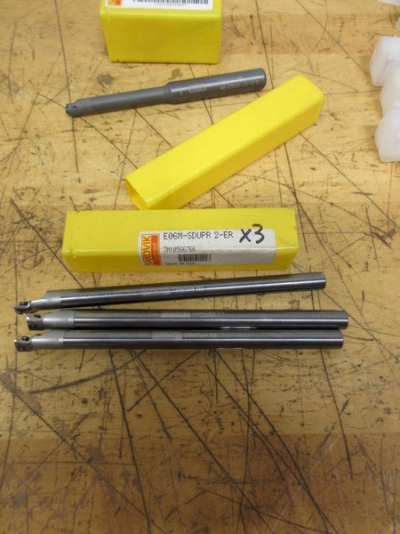 Kennametal &amp; Sanvik &amp; Thinbit Carbide and HSS inserted Boring Bars(19 pcs) Most New in Packages- Auction Item